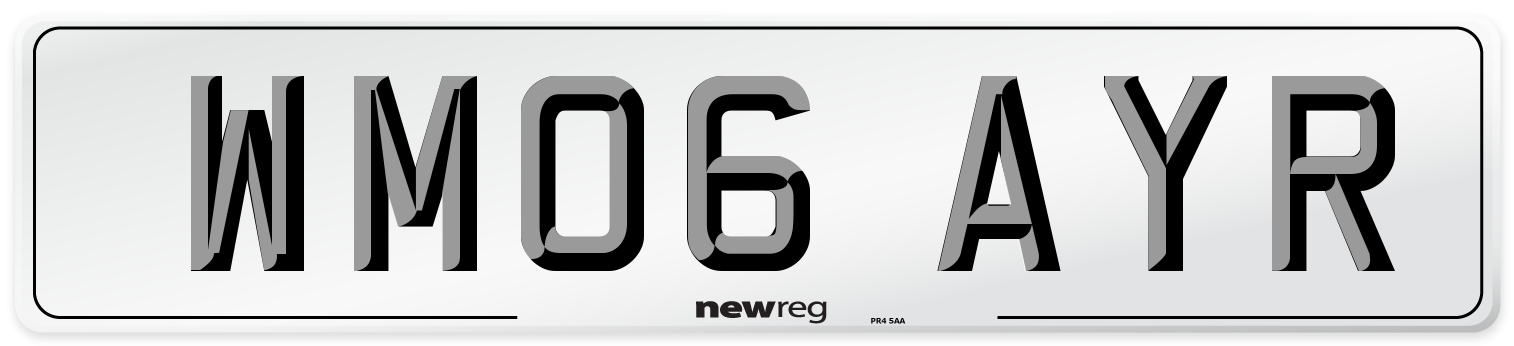 WM06 AYR Number Plate from New Reg